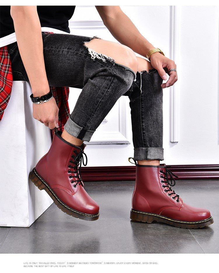 Tênis Botas Masculinas de Inverno Quentes Botas de Tornozelo para Homens Botas de Cano Alto Tênis Masculinos Botas Chelsea Masculinas Sapatos Casuais de Boa Qualidade