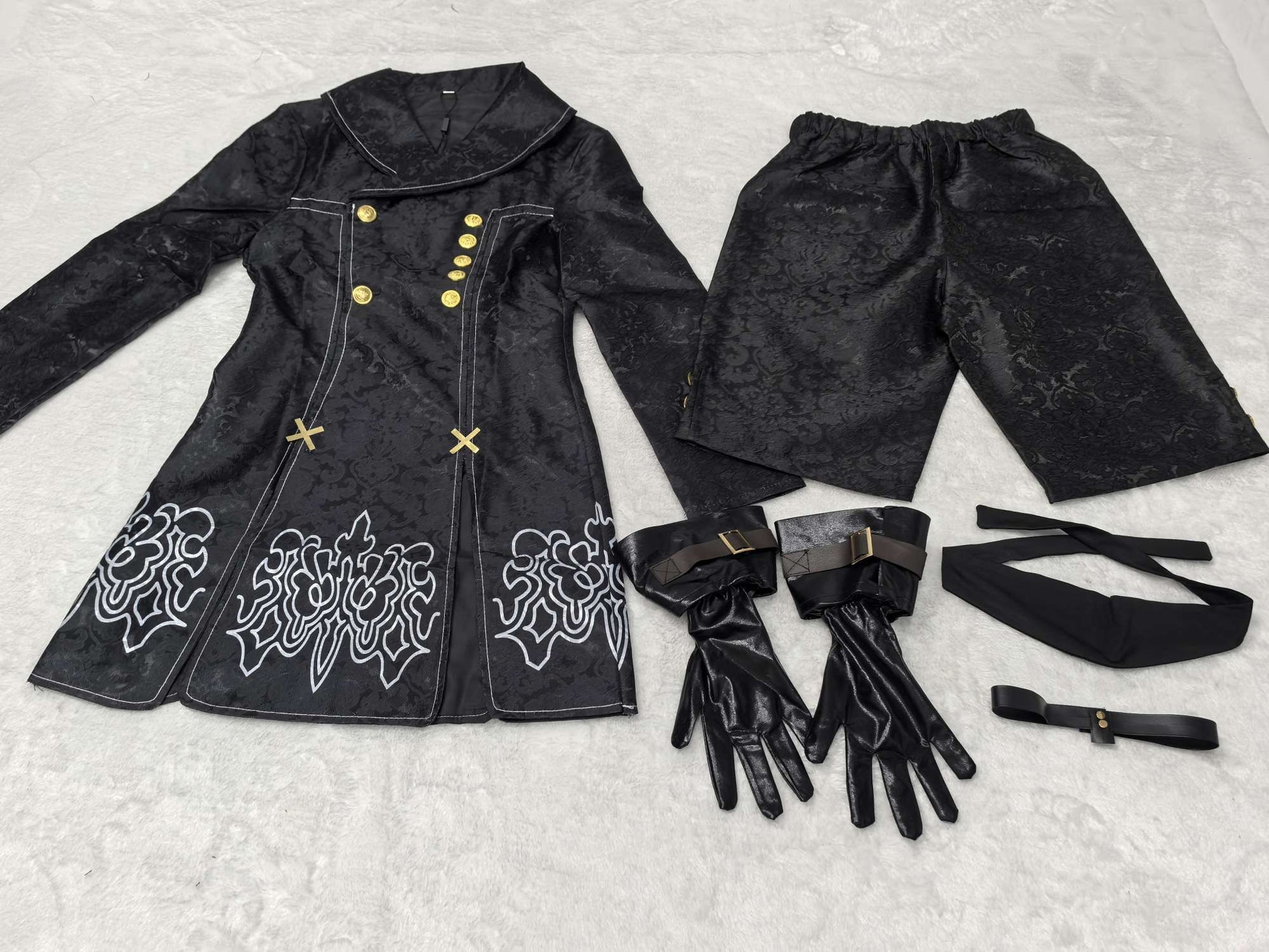 Anime Nier Automata Cosplay 9S Yorha 2B Cosplay Suit Male Women Outfit Wig Disguise Costume Plus Size Fancy Party Black Dress