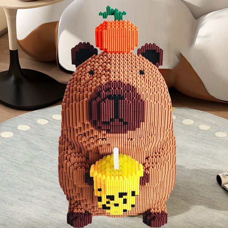 Brinquedo Grande de Capivara para Crianças, Capivara Gigante de Aniversário, Figura Capivara, Conjunto de Construção de Natal, Decoração para Casa para Maiores de 6 Anos