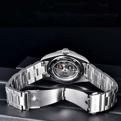 BENYAR New Luxury Automatic Watch 10Bar Waterproof Stainless Steel Men Mechanical Wristwatches Sports Diving Watch for Men