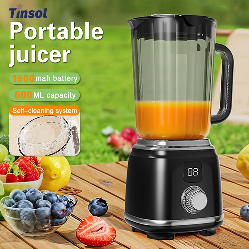 Espremedor TINSOL Novo Lar 10 Lâminas 3000mAh Liquidificador Multifuncional com Botão Espremedor Triturador de Gelo Alta Taxa de Extração de Suco Ferramentas de Cozinha