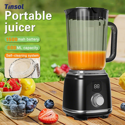 Espremedor TINSOL Novo Lar 10 Lâminas 3000mAh Liquidificador Multifuncional com Botão Espremedor Triturador de Gelo Alta Taxa de Extração de Suco Ferramentas de Cozinha