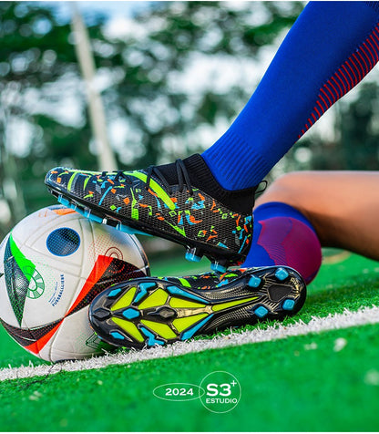 Mens Football Field Boots Ultralight Turf Indoor Society Training Soccer Shoes Cleats for Kids Sneakers TF/FG Football Shoes