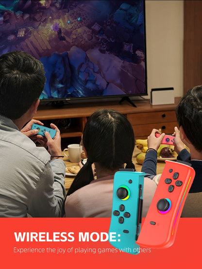 DATA FROG 2Pcs Wireless Joy Pad Game Controller With 6 Axis Gyro Wake Up Function For Switch Game Console Gaming Accessories