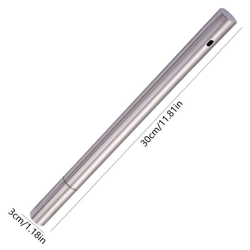 Stainless Steel Barbecue Skewer Storage Tube Charcoal Grill Skewer Flat BBQ Fork Kitchen Outdoor Camping Accessories Utensils