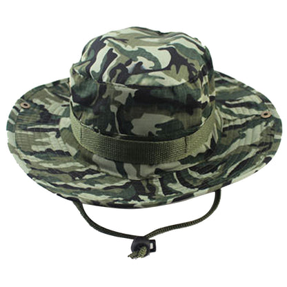 Fashion Men And Women Outdoor Camping Sport Travel Camouflage Fisherman Sunscreen Hat Foldable Wide Brim Soft Hat