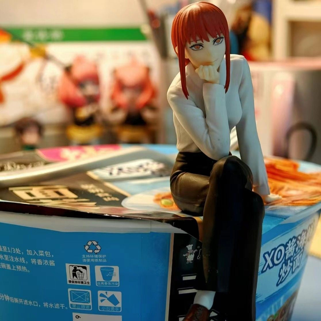 Chainsaw Man Figure Makima Anime 14cm Noodle Stopper Figure Model Brinquedos Para Presentes de Aniversário de Menina Dropshipping
