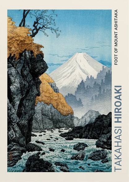 Japan Takahashi Yuming Yamanaka Lake Mount Fuji Canvas Print Cherry Blossoms Wall Art Posters for Modern Living Rooms Home Decor