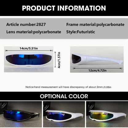 OCYCO X-men Futuristic Stylist One-piece Punk Wrap Around Fashion Glasses Personality Retro Large Frame Square Sunglasses