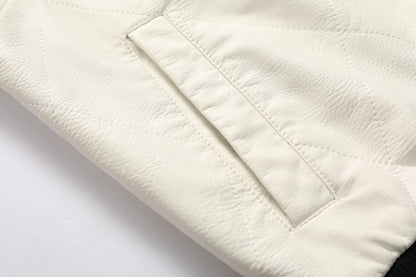 Autumn Winter Bomber Leather Jacket Men Scorpion Embroidery Hooded Jacket PU Leather Motorcycle Mens Ryan Gosling Drive Jacket