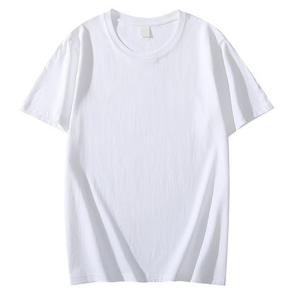Solid Color T-shirt 8 Colors 2023 New Short Sleeve Men's/Women's Heavy Pound 220g Cotton White Crewneck Loose Top S-4XL