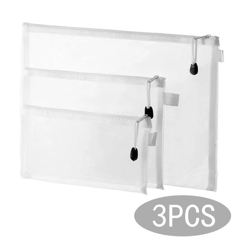 Mesh Zipper File Bag Toy storage bag building block puzzle sub-package bag children  zipper transparent finishing storage box