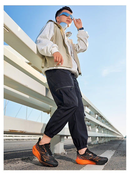 Fluorescence  Running Shoes Carbon Board Marathon Men Sports Lightweight Women's Comfortable Athletic Nonskid Sneakers Casual