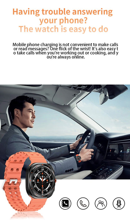 G.L Wear New Watch 7 Ultra Bluetooth Call Voice Assistant Heart Rate Monitor 1.52 inch AMOLED Screen Man Woman Smart Watch Gift