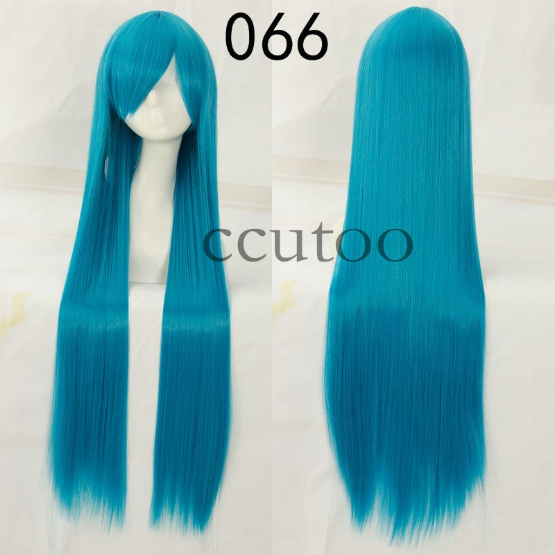 ccutoo 100cm Peruca de Cosplay Reta Sintética de Cabelo Longo de Alta Temperatura 82 Cores Disponíveis