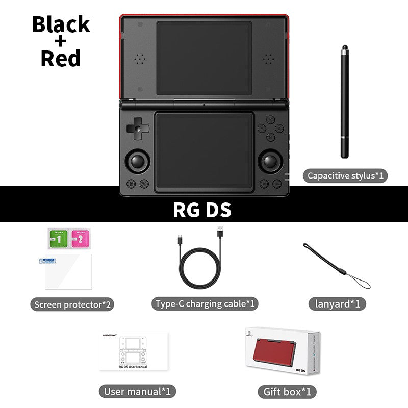 Anbernic RG DS Handheld Game Console 4" IPS Dual Screen Android 4000mAh Flip Video Games Player Supports RixelHK Wifi Streaming