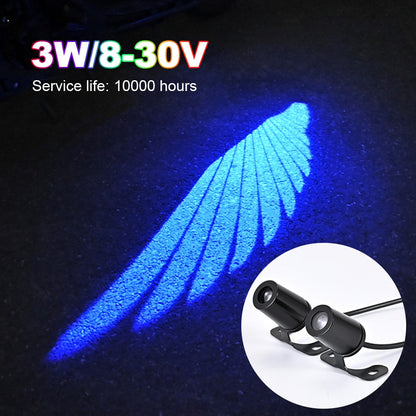 2Pcs Luz de Boas-Vindas LED Para Motocicleta Asas de Anjo Luzes de Projeção 8-30V Motocicleta Luz Decorativa Modificada Luzes Laser de Asa