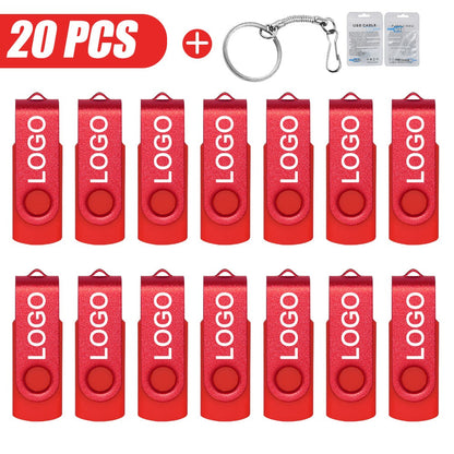 20 unidades/lote Pen Drive USB 2.0 com Logotipo Personalizado 4GB 8GB 16GB 32GB Pendrive 64GB Unidade de Memória Real Capacidade U Disk Cle Usb