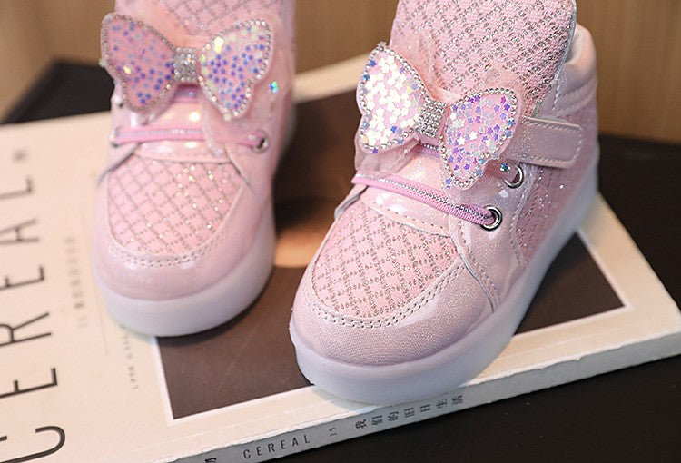 Kid Tennis 2025 Spring And Autumn Children LED Sneakers Boys Glowing Shoes kids Baby Girls Toddler Shoes with Light Up Luminous