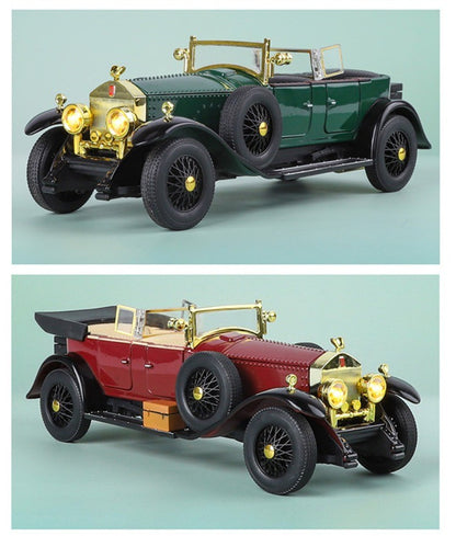 Simulação 1:24 Phantom Vintage Car Liga Modelo de Carro Coleção Enfeites Luz de Som Puxar para Trás Menino Presente Miniatura de Luz de Som