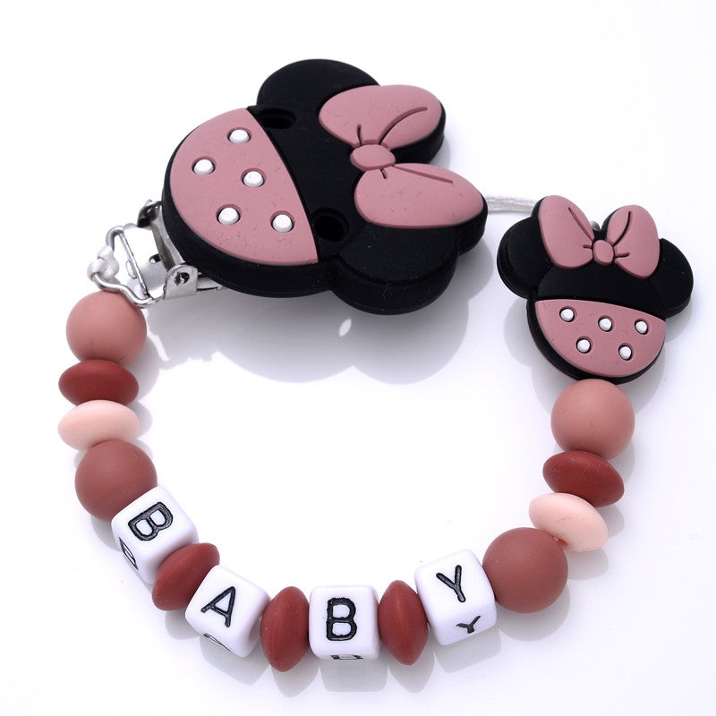 New 5 Colors Baby Teether Handmade Making Pacifier Clips  Holder Chains Silicone Pacifier Chain Clip Baby Teething Chain