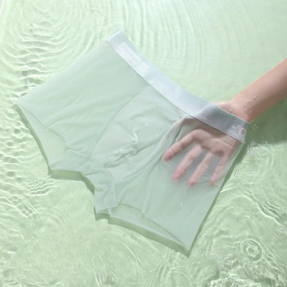 Ice Silk Men's Panties Sports Quick Drying Fashion Shorts Thin Plus Size Panties Boxer Underwear Underpants Gift Luxury