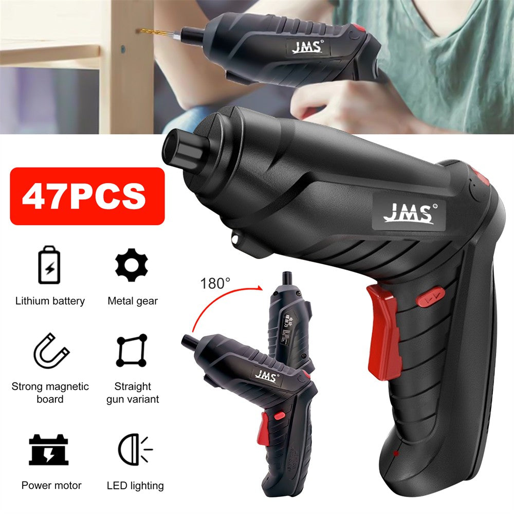 Furadeira Elétrica Sem Fio 4,2V Kit de Ferramentas Elétricas 74 Peças Chave de Fenda Elétrica Recarregável USB Ferramenta de Manutenção Doméstica