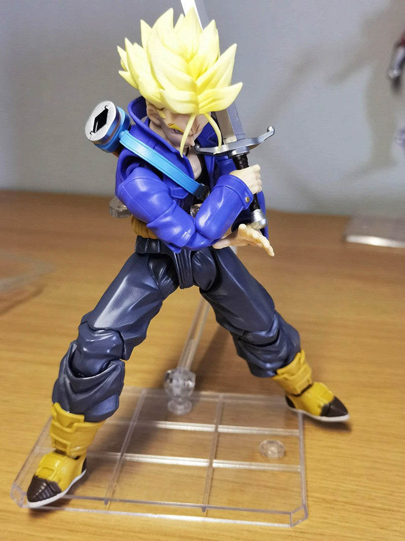 Anime Dragon Ball Z Figures Shf Super Saiyan Trunks Action Figure Collection Model 15cm Future Boy Torankusu Movable Toys Gifts