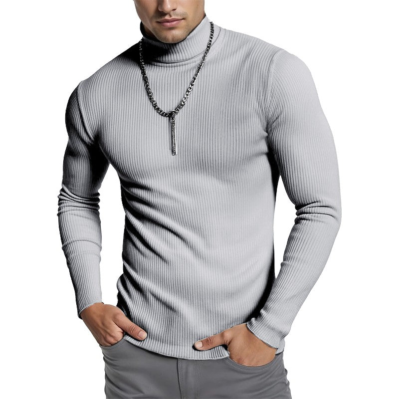 Animal Game Luxury Men's Cold Blouse Casual Sweaters Turtleneck Pullover Basic Tshirts Stripes Streetwear Warm Coats Knit Men