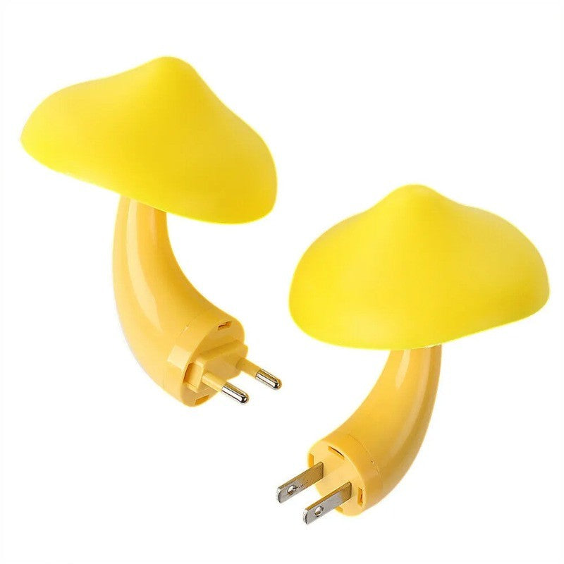 Mushroom LED Night Lights Shape Automatic Sensor Bedroom Decor US Plug Wall Lamps for Kid Children's Room Bedside Mini Lamp
