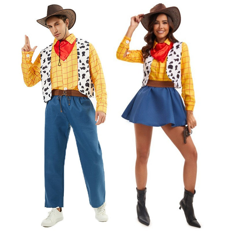 Cosplay Story Woody Costume Sets for Adult Cowboy Dress Carnival Halloween Party Fancy Dress up Performance Costume