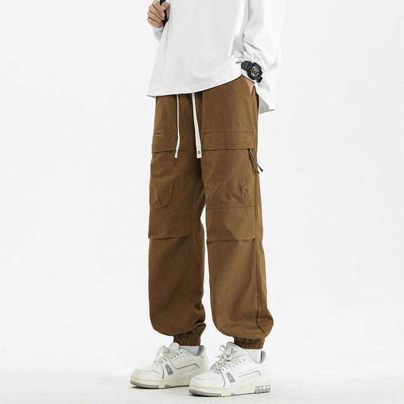 2024 M-5XL Calça Masculina de Algodão e Cânhamo Primavera e Outono Nova Calça Larga com Cordão Calça Saruel Harem Calça Casual Japonesa