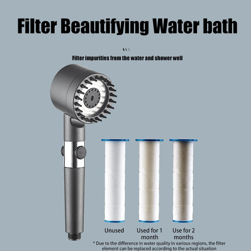 Shower head Shower Filter with Four Modes Bathroom Accessories Head Massage Shower Accessories Shower Knobs Home Furnishings