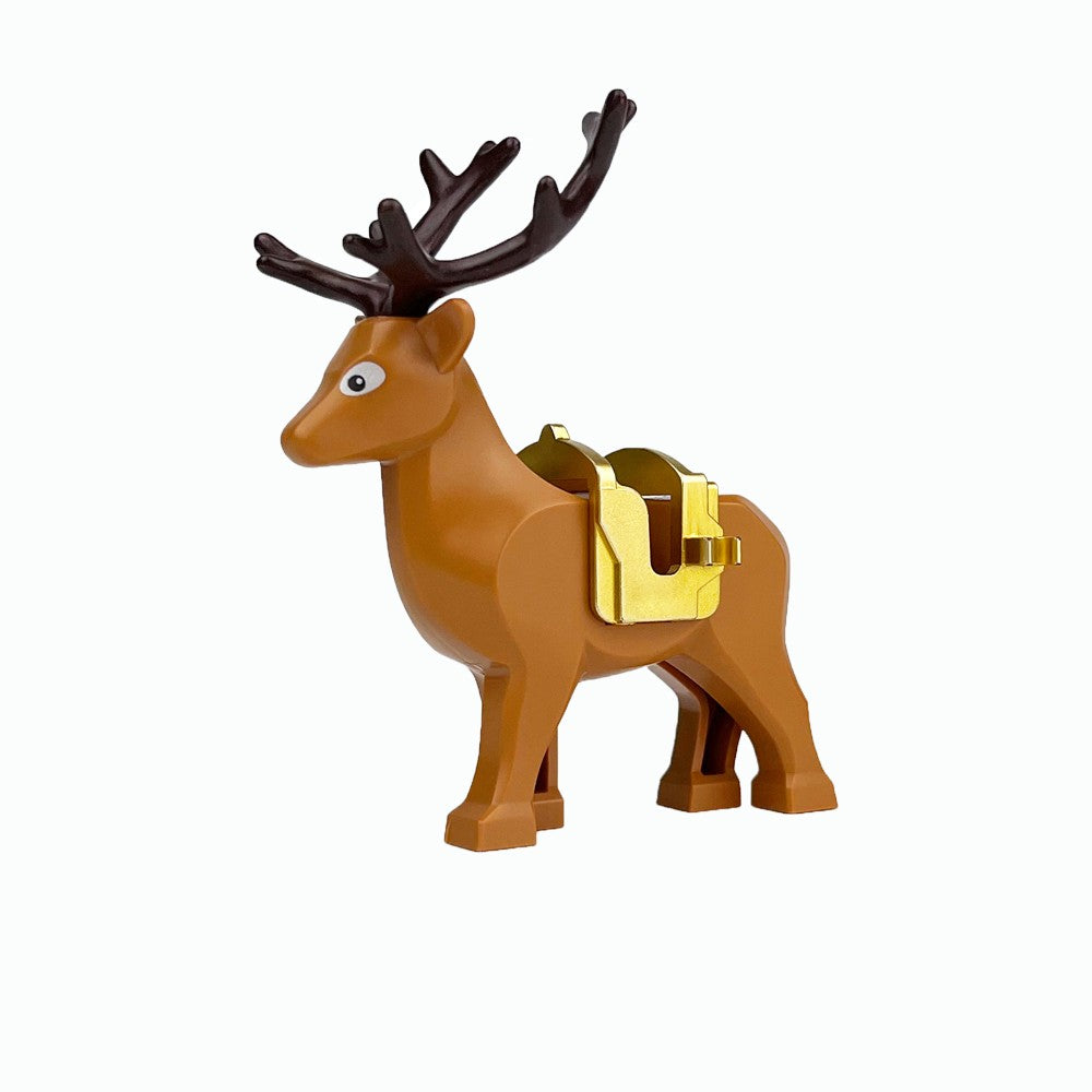 MOC Zoo Animal Building Block Accessories Set  Elephants Camel Deer Medieval Wolves Dinosaur Bricks Tyrannosaurus Model Toy