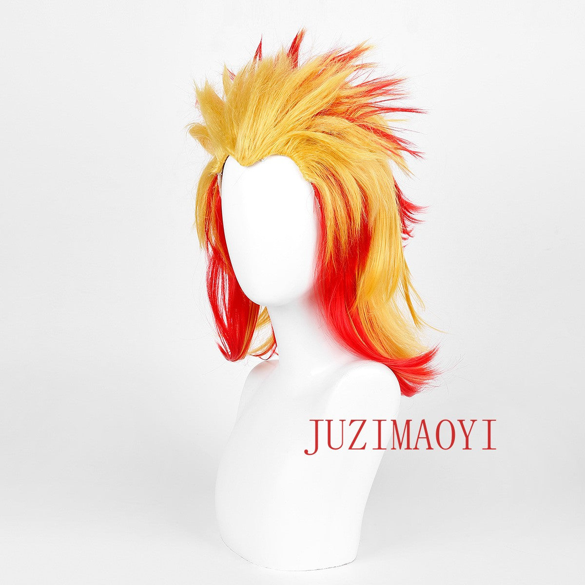 Rengoku Kyoujurou Synthetic Wig Anime Kyoujurou Rengoku Cosplay Wig Kimetsu no Yaiba Gradient Easy To Style Wigs