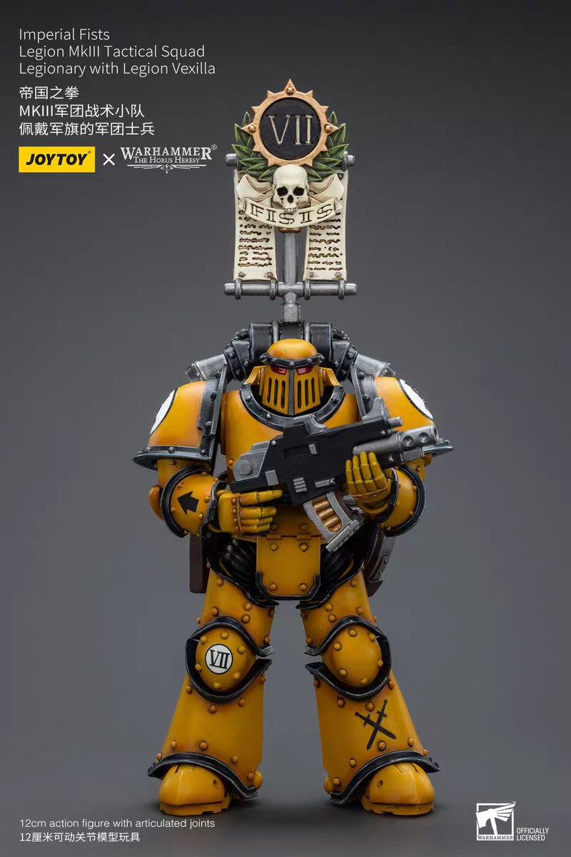 ?JOYTOY?Warhammer 40K Imperial Fists Mkll Legionários Táticos 4 Peças 1/18 Action Figure Brinquedo Colecionável
