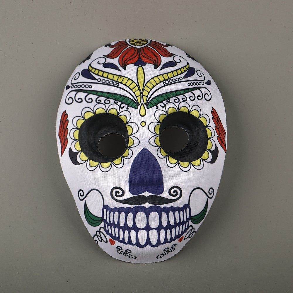 2023 Masks Mexican Day of The Dead Skull Mask Cosplay Halloween Skeletons Print Masks Dress Up Purim Party Costume Prop