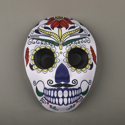 2023 Masks Mexican Day of The Dead Skull Mask Cosplay Halloween Skeletons Print Masks Dress Up Purim Party Costume Prop