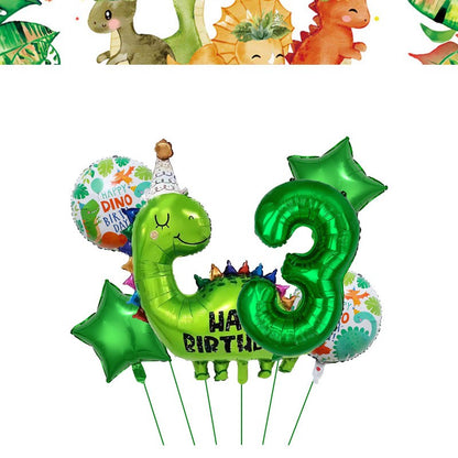 Happy Dinosaur Birthday Decoration Party Supplies Set Cup Plate Dinosaur Balloons Stickers Banner Gift Bags for Kids Boy Favors