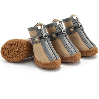 Dog Shoes Non-Slip Soles Thick Plush Protection Paw Pet Shoes Warm For Dog Non-Slip Dog Shoes Breathable Climbing Pets Booties