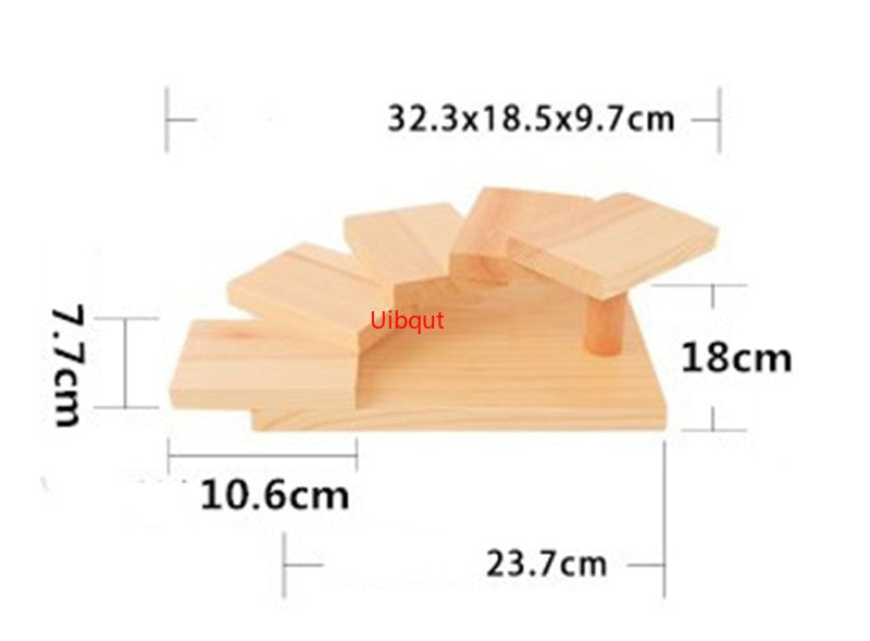 Japanese wooden wood Cuisine Sushi Bridge Boats Pine Creative Sushi Sashimi plate Platter Sushi Tableware Decoration Ornament