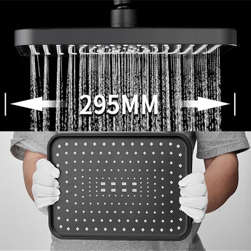 New 30cm Large Size High Pressure Overhead Rain Shower Head Large Flow Booster Rain Shower Head 360° Rotation Water Saving
