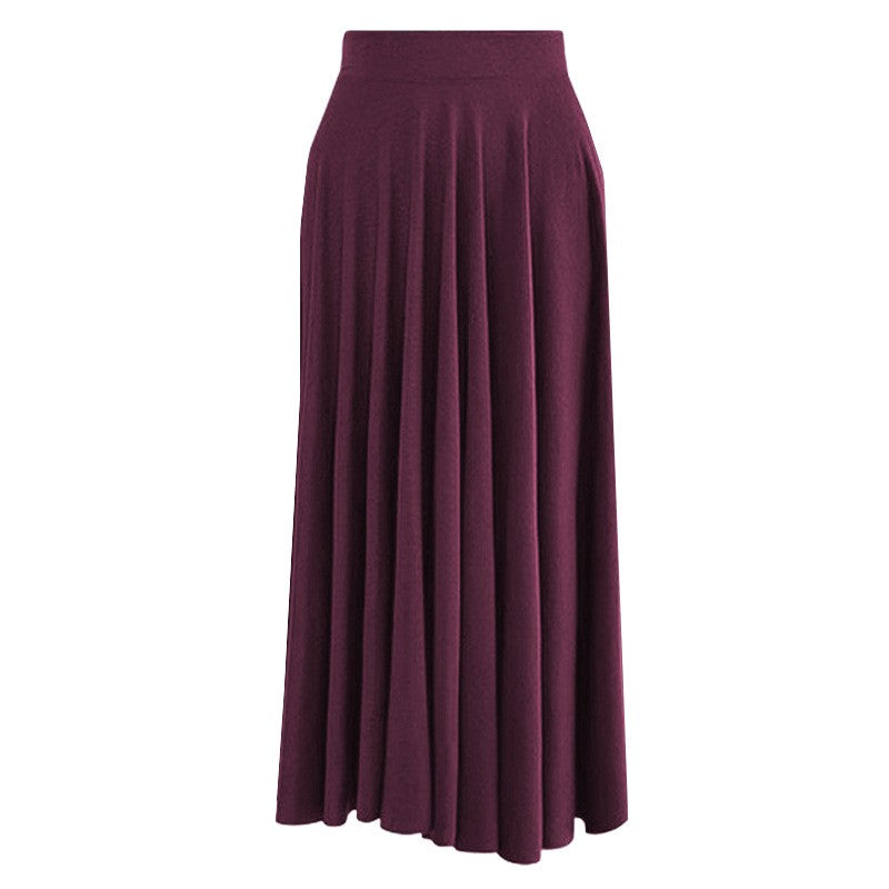 Plus Size High-waisted Skirt Loose-fit Wide-leg Umbrella Skirt Pleats Women's Fashion Clothing Long 80cm