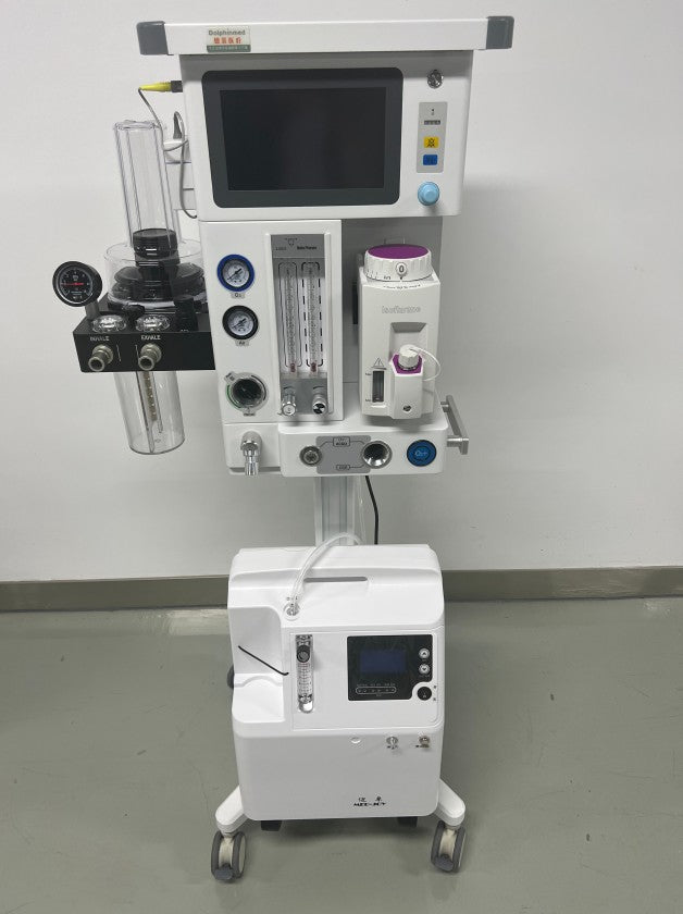Máquina de Anestesia Veterinária Integrada DA1200V9 com Aquecimento de Circuito Respiratório para Animais de Estimação e Fonte Dupla de Ar Inteligente