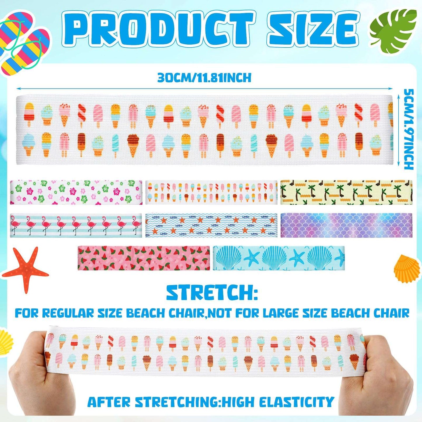 Towel Bands for Beach Chairs Colorful Windproof Beach Towel Straps  Elastic Bed quilt Sheet Storage Belt Durable Cruise Clips