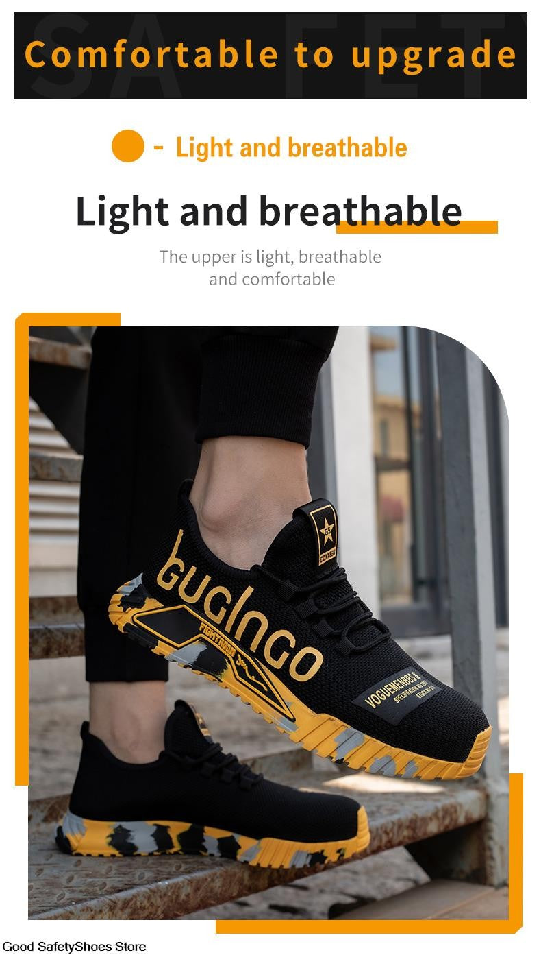 Fashion Safety Shoes With Steel Toe Cap Work Sneakers Men Women Work Shoes Puncture-Proof Work Safety Boots Safety Footwear 2024