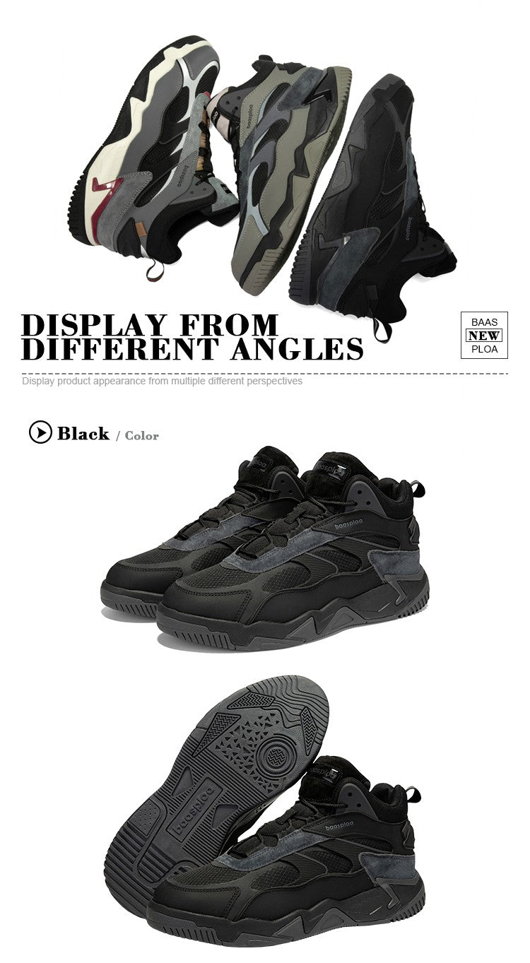 Baasploa New Men's Shoes Outdoors Walking Sneakers Waterproof Shoes Comfort Tenis for Men Non-Slip