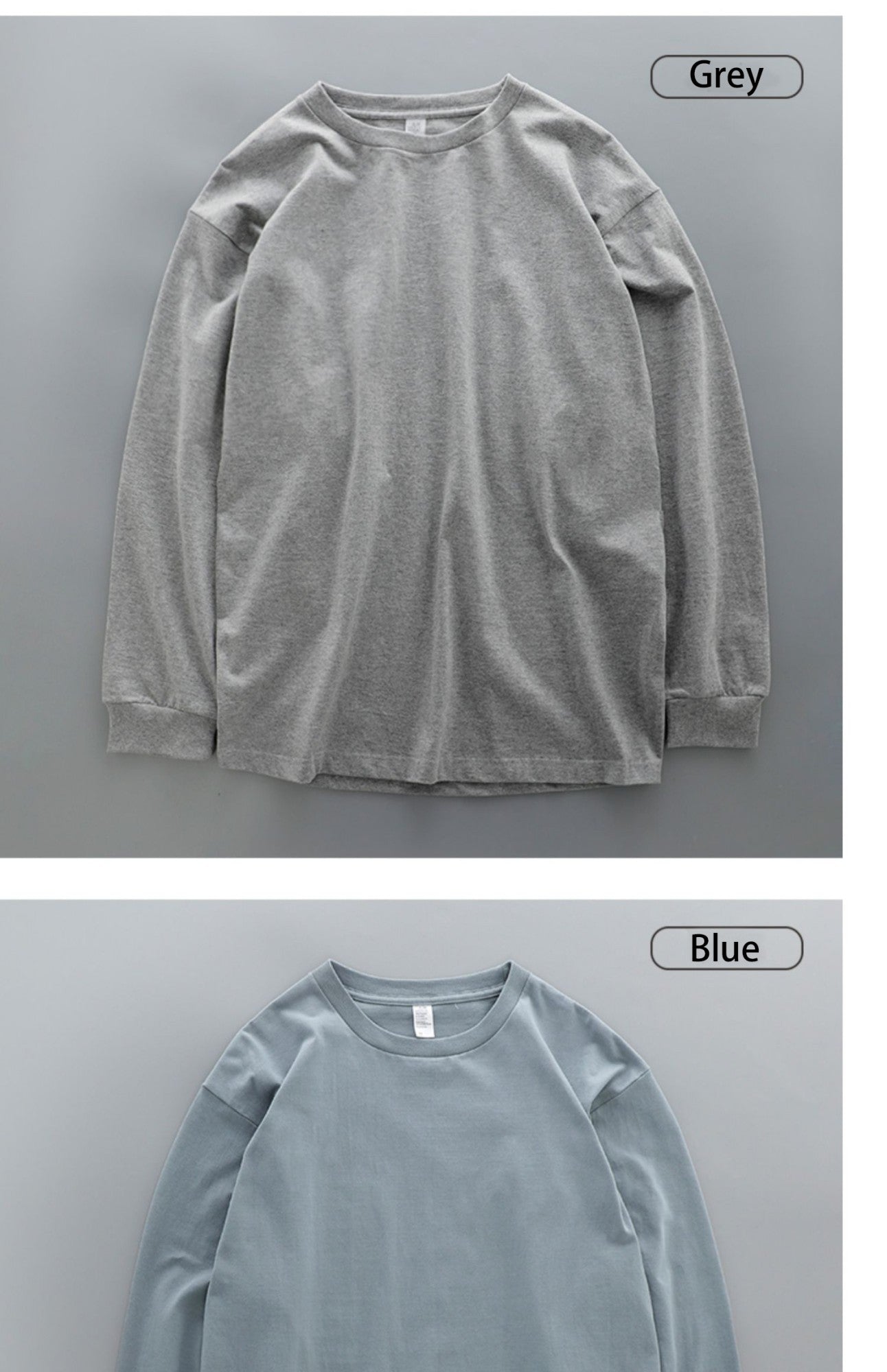 Dukeen 280g Heavyweight Long-Sleeved T-Shirt for Men 100% Cotton Shirts Oversized Solid Color Tops Plain Tees Men's Clothing