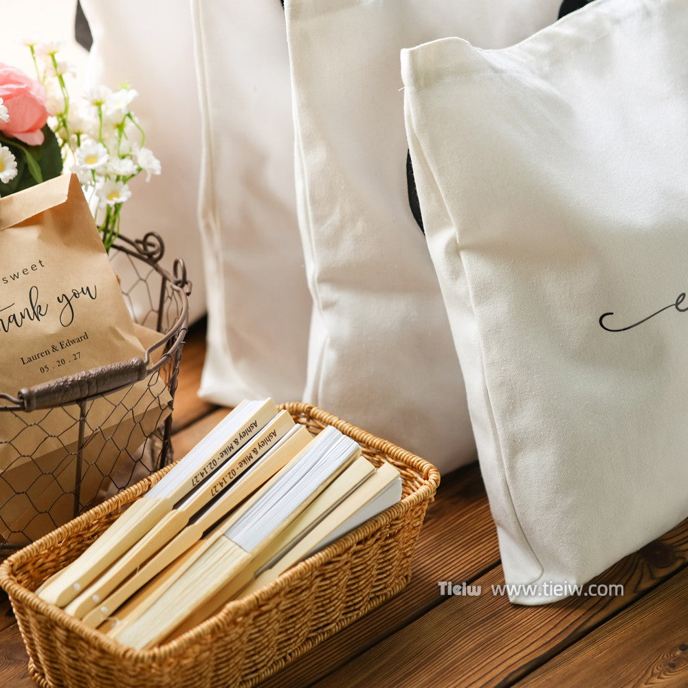 Custom Wedding Fans-Hand Fan For Bridal Shower Beach And Summer Wedding Favors-Personalized Rustic And Elegant Wooden Fan