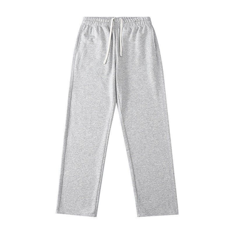 Calça de moletom reta 340G de terry, confortável, versátil, macia e suave para a pele, resistente a rugas e durável